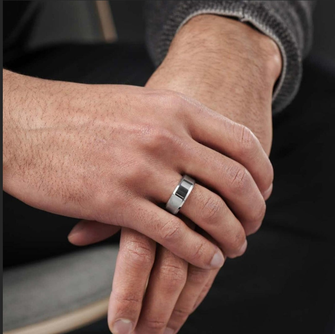 Siliver Steel stainless Band Ring